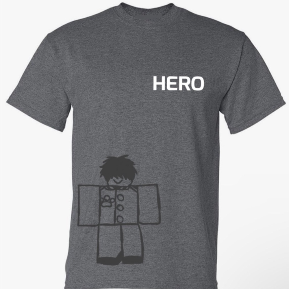 Roblox Adult Dark Grey Hero Shirt